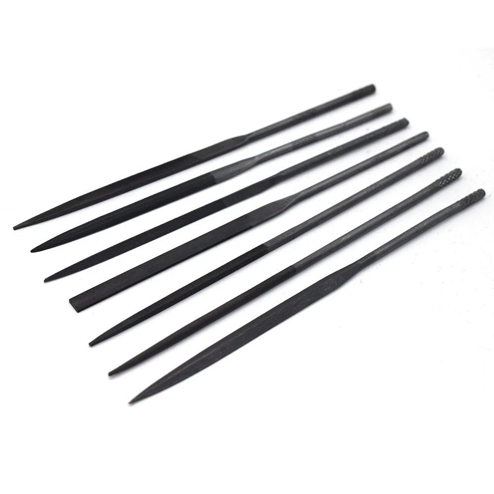 보석 바늘 파일 세트, 금속 유리 돌 나무 조각 공예, 보석 DIY 도구, 140mm, 200mm, 7 개