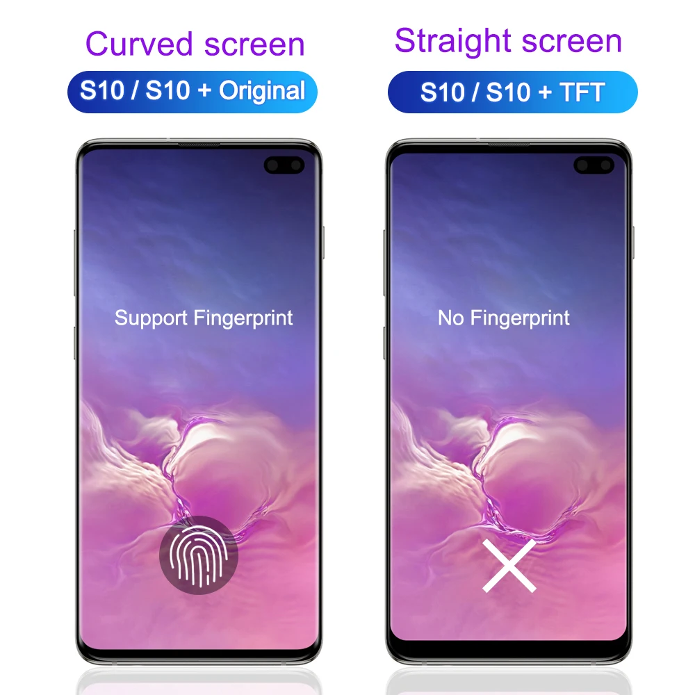 100% Tested S10 Plus LCD with frame for SAMSUNG Galaxy S10 G973 G973F/DS Display Touch Screen Digitizer For Samsung S10+ G9750