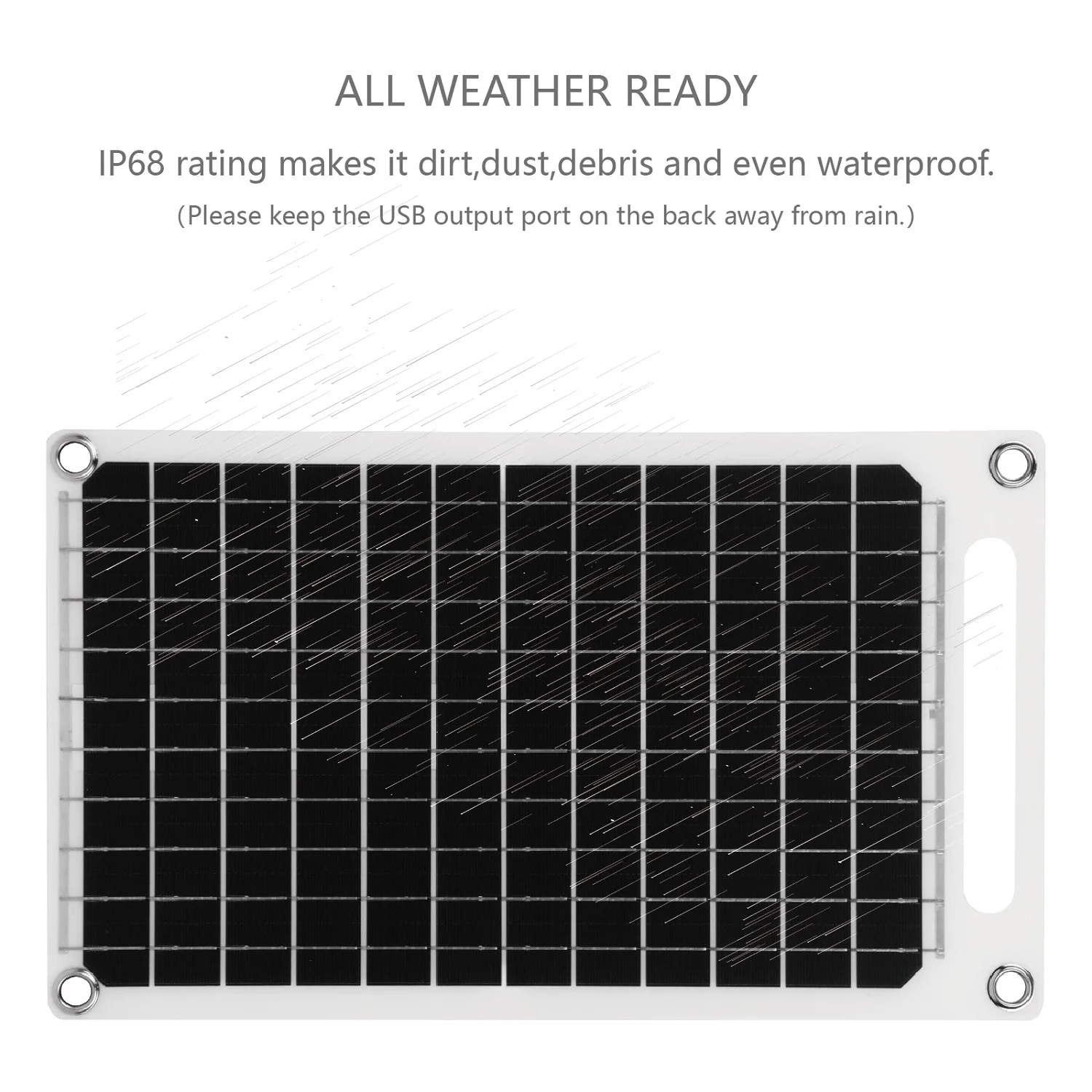 Solar Panel 10W USB 5V Waterproof Outdoor Hiking Camping Portable Battery Mobil Phone Charging Power Bank