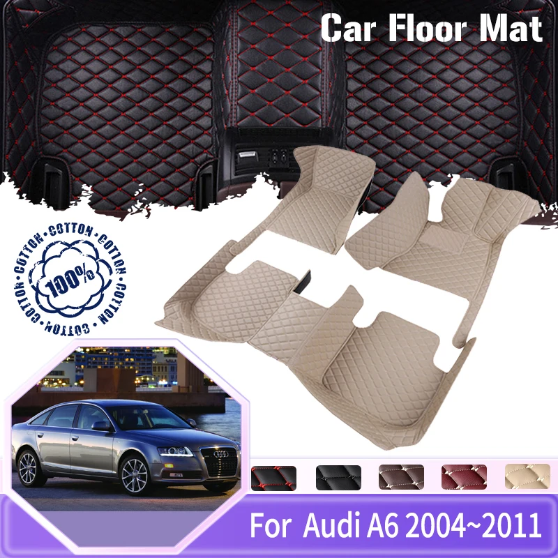 Car Mats Floor For Audi A6 C6 4f 20042011 5 Seater Dirtresistant Floor Mats Interior