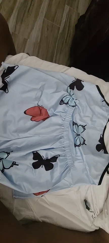 Elegant Butterfly Print Pajama Set with Cami & Shorts photo review