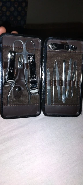 Kit Cortador De Unha Manicure Portatil Estojo Pinca Tesoura photo review
