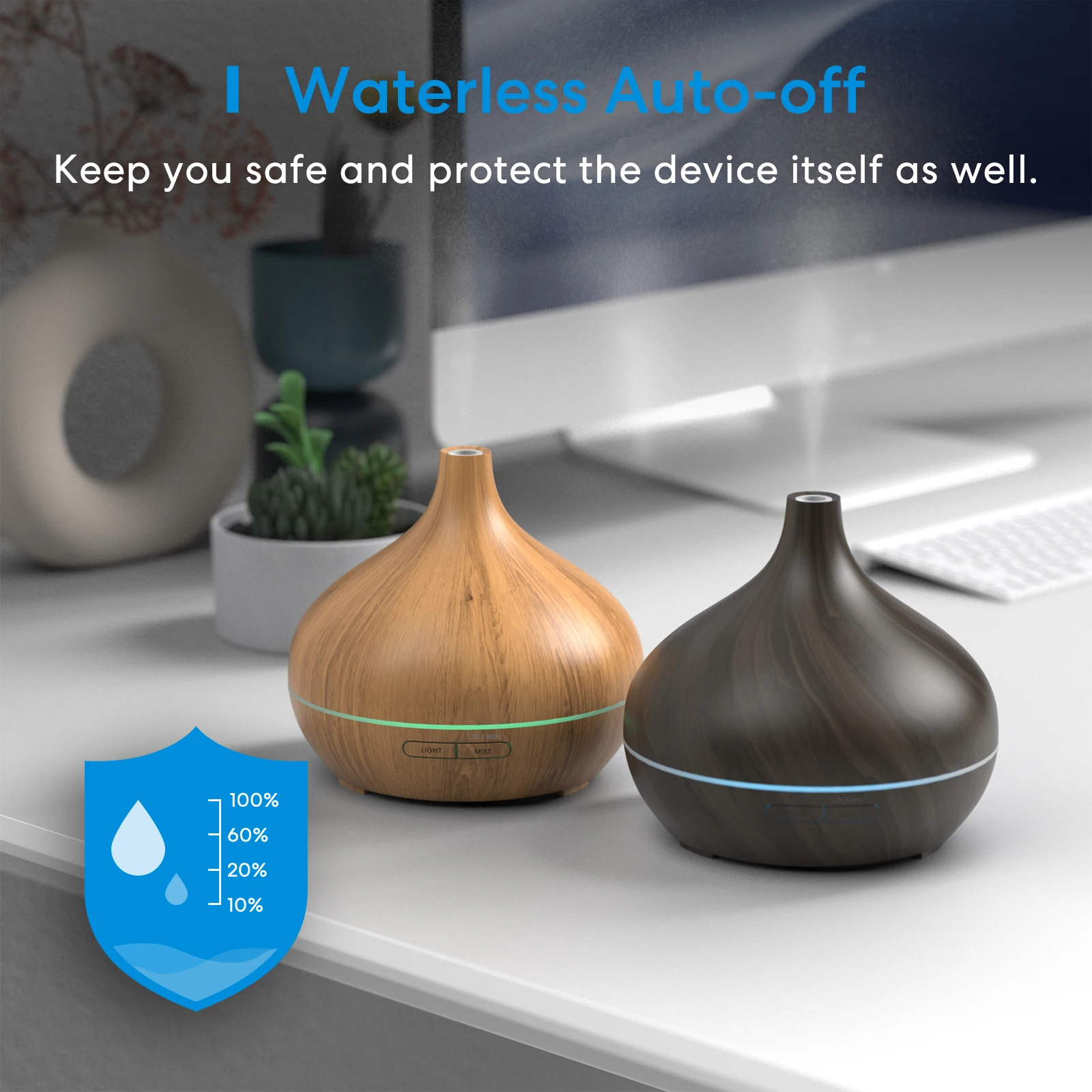 Meross Difusor de aroma WiFi compatible con Apple HomeKit, Google y Alexa