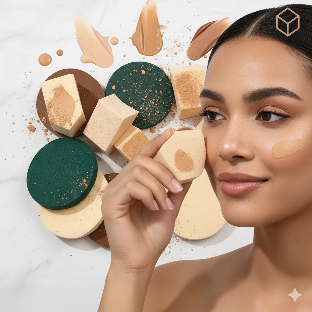 PINK KEY – Set de 12 Esponjas de Maquillaje Profesionales Multiusos