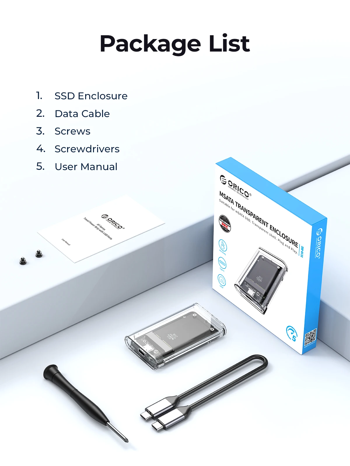 Enclosure, Case para USB 3.2, Gen1, 5Gbps, NGFF SSD