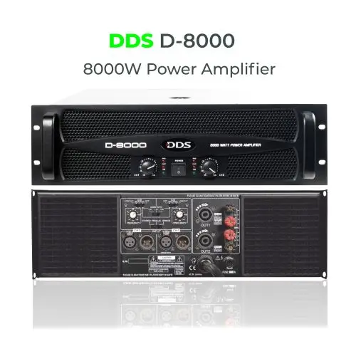 D-8000 усилитель мощности 8000 Вт, профессиональный усилитель с высокой мощностью