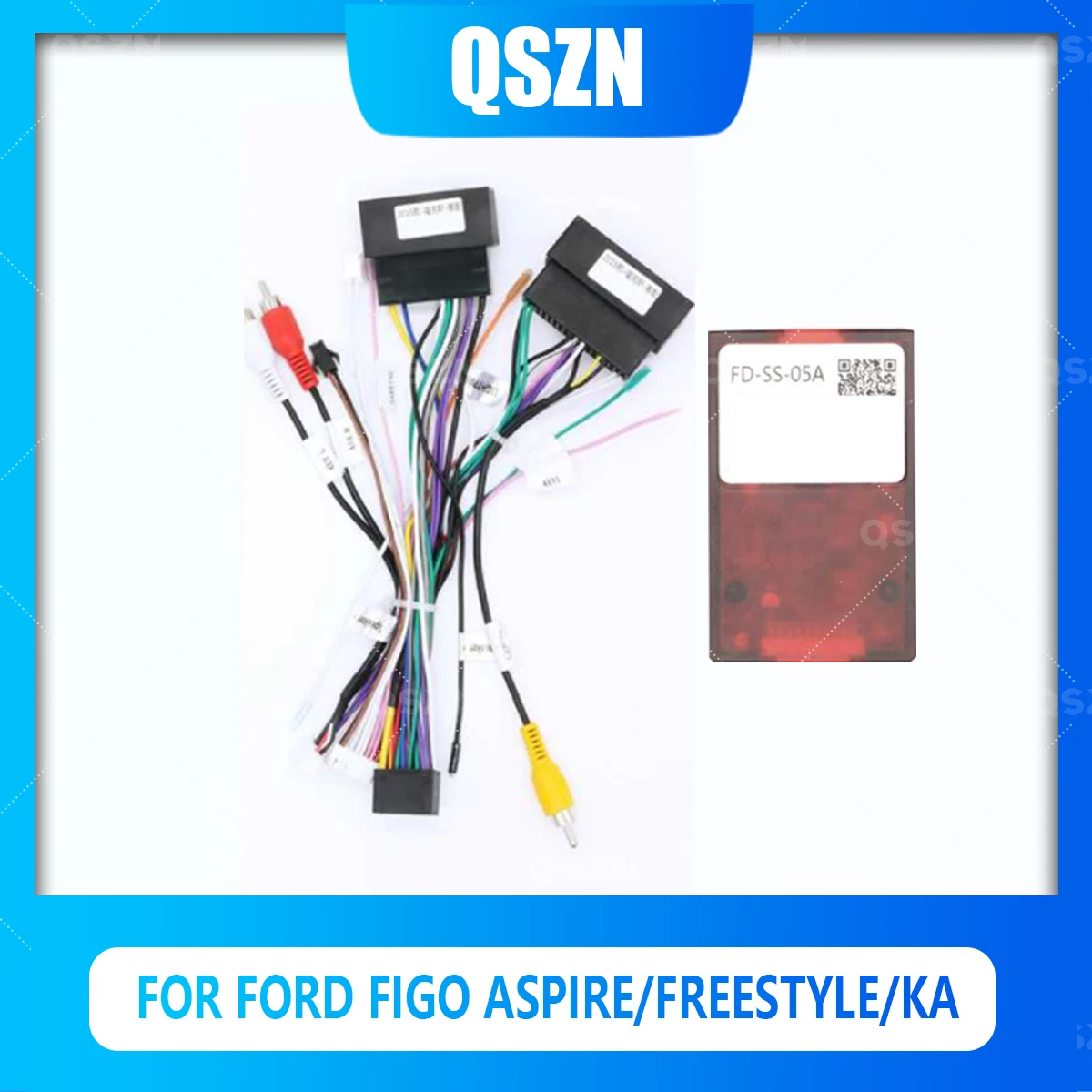 

QSZN Car Radio canbus Box FD-SS-05A Adaptor For Ford Focus / Kuga / ASPIRE/KA Wiring Harness Cable Power cable Android