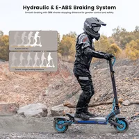 Trottinette électrique Ausom DT2 Pro, 2*1100W, 52V 23.4Ah, pneus 10*3.0 pouces, vitesse maximale 68 km/h, autonomie maximale 115 km, suspension à bras oscillant 6