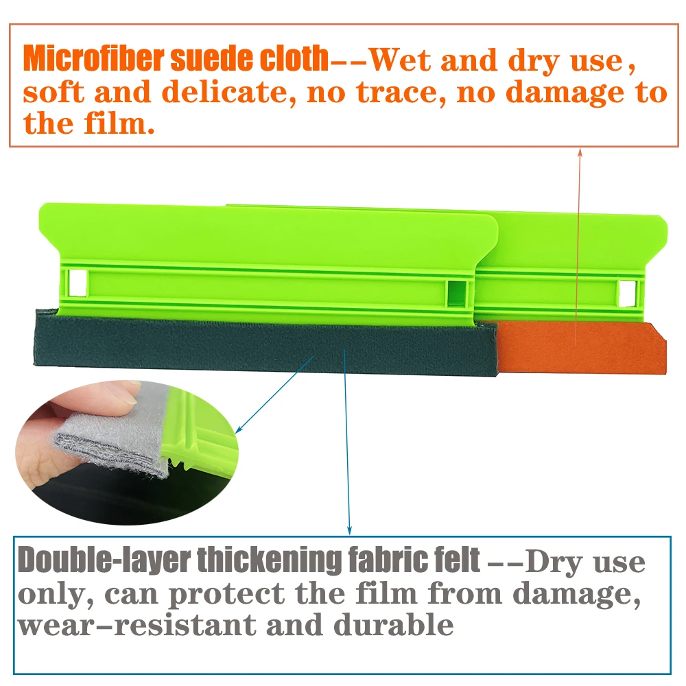 Car Accessories 21cm Carbon Film Vinyl Wrap Felt Squeegee No Scratch Scraper Cleaning Tools Window Tinting Glass Wash Tool TOFAR razor blade scraper car sticker remover vinyl squeegee window tinting squeegee window scraper tool automotive film tools window scraper razor blade scrapers car film scraper window tint squeegee