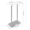 Clear Acrylic Podium Silver Iron Body and Base 46.46 Inch Height Floor Standing Lectern Pulpit Desk for Schools, Conference 5