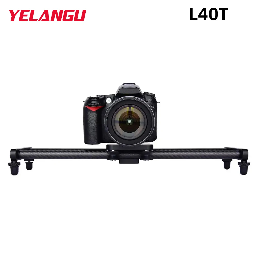 YELANGU 40CM Carbon Fiber Camera Track Slider for Canon Nikon Sony DSLR Smartphone Lightweight Smooth Video Stabilizer Rail camera track slider