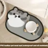 Pet Feeding Mat Waterproof Placemat for Dog & Cat Food & Water Bowls Quick-Dry Rubber Backing 4