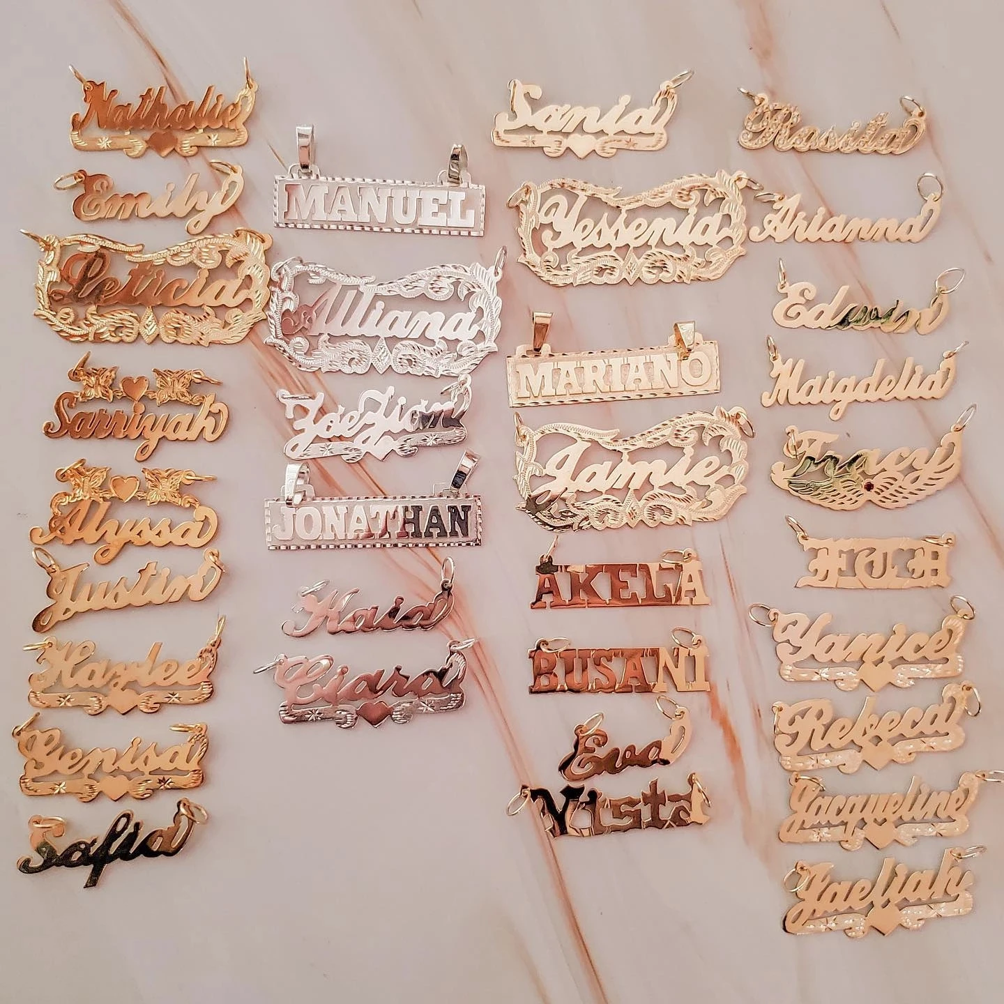 Custom Name Necklace  For Women Personalized 18k Gold Plated Pendant Nameplate Jewelry Gift For Girls
