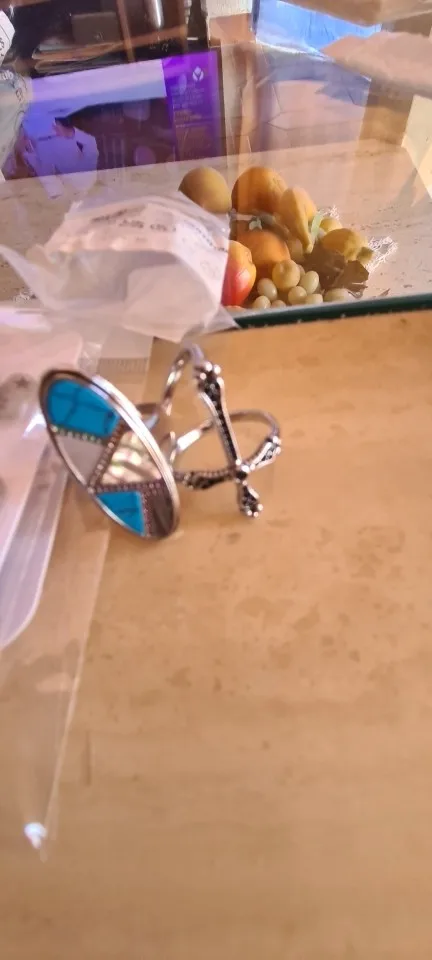 Mystic Mosaic Turquoise Statement Ring – 925 Sterling Silver