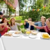 220*130cm White Plastic Tablecloth Plastic Table Cloth Disposable Tablecloths Tablecloths for BBQ Party Fine Dining Wedding 6