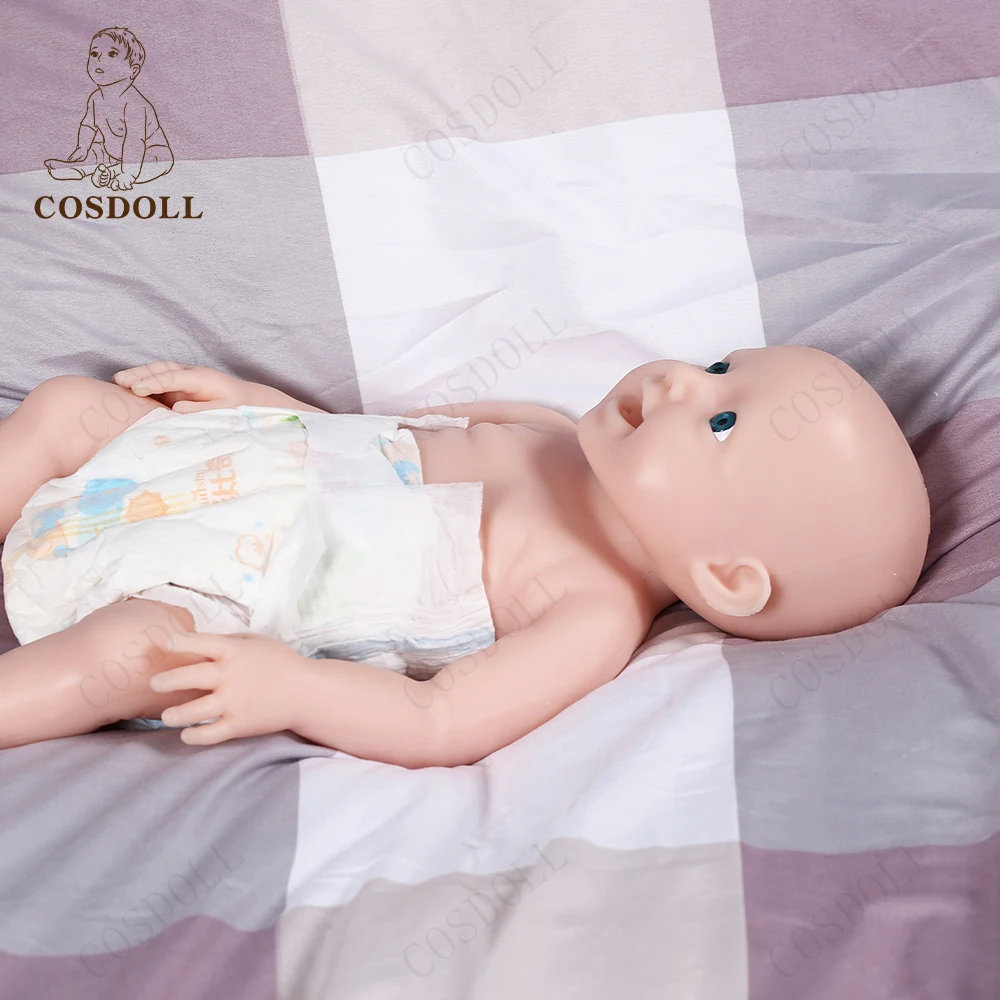 COSDOLL 18inch 2.69kg plný tělo silikon reborn děťátko panenka realistický jako živý novorozence děvče panenka pružné 3D kůže tónový jazyk děti hraček