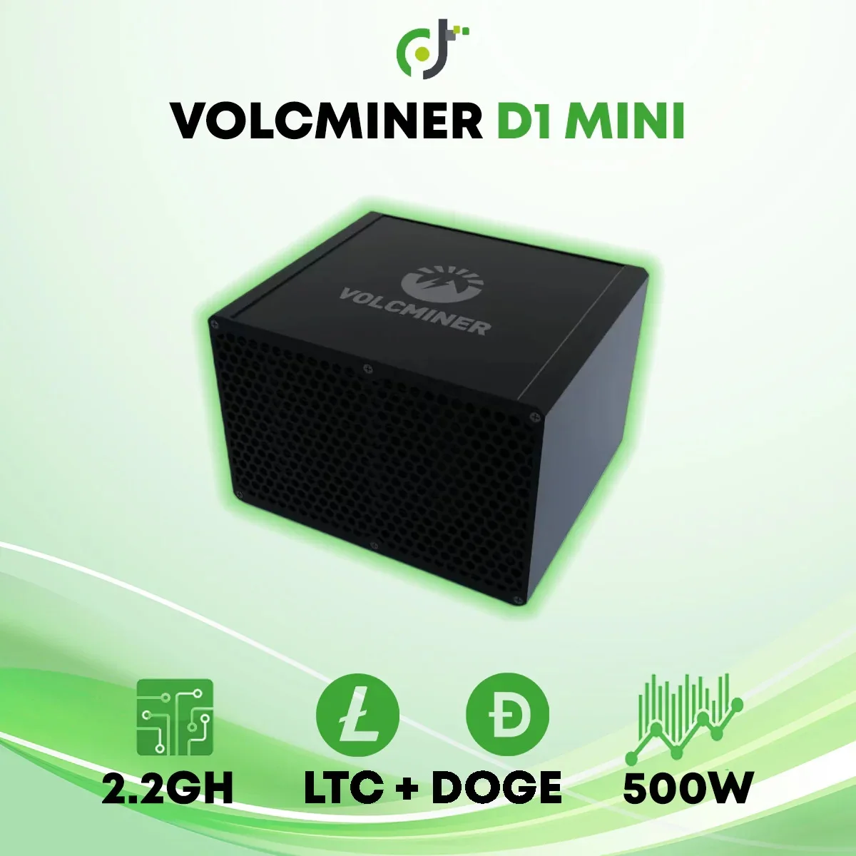 AL 훌륭한 판매 새로운 VolcMiner D1 미니 Pre LTC&Doge 코인 마이너 2.2Gh/s 500W 선박