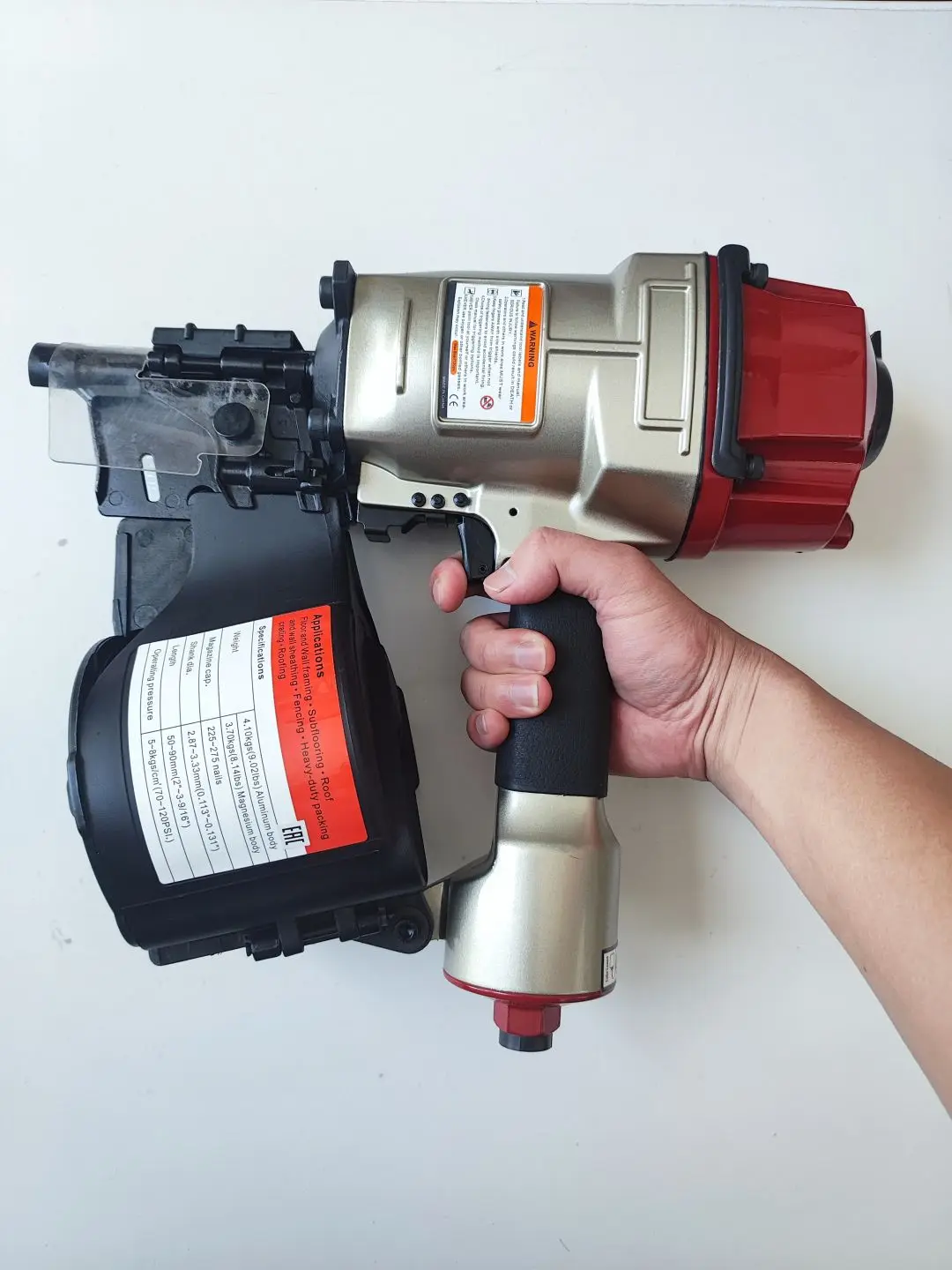 Cn90 nail gun pneumatic (Nailer) 50-90mm CE air gun for nails 4.1 kg nail gun 6