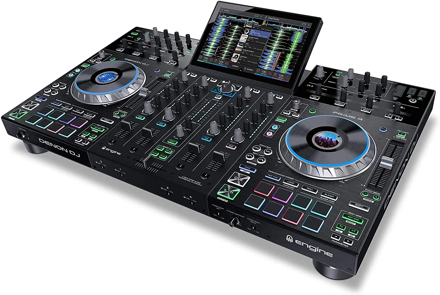

Лидер продаж on Denon DJ PRIME 4 + Автономный DJ контроллер и микшер с 4 деками