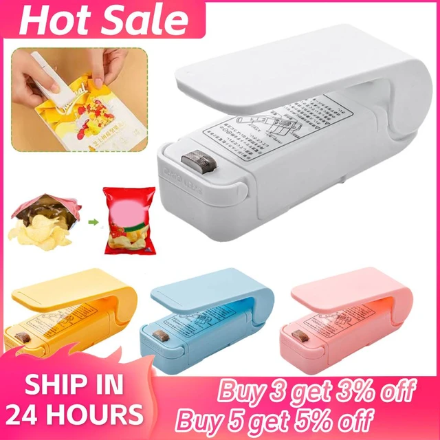 Dropship 1pc Mini Bag Sealer; Rechargeable Chip Bag Sealer; Hot