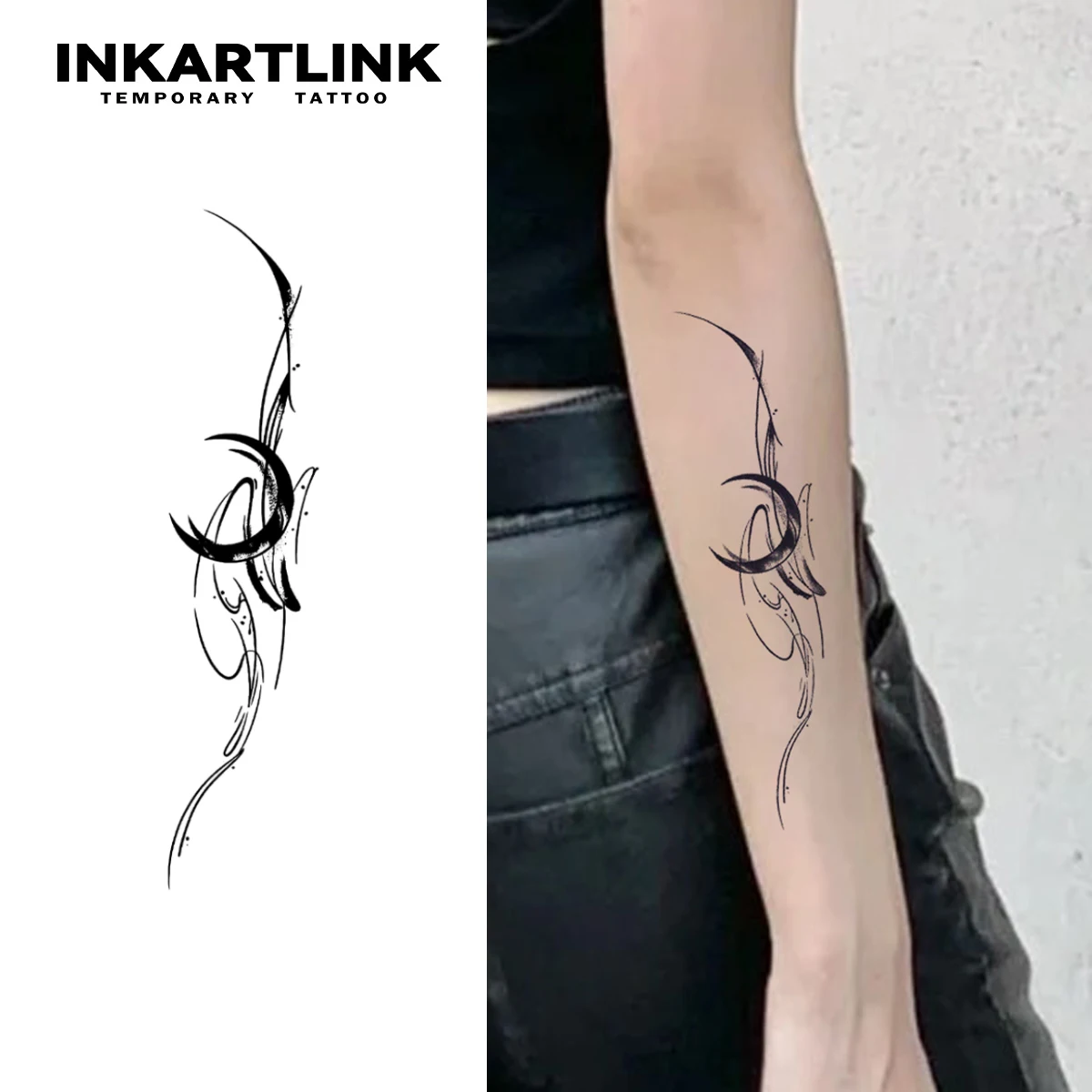 달 임시 문신, 15 일 지속, 신기술 매직 방수 반영구 스티커