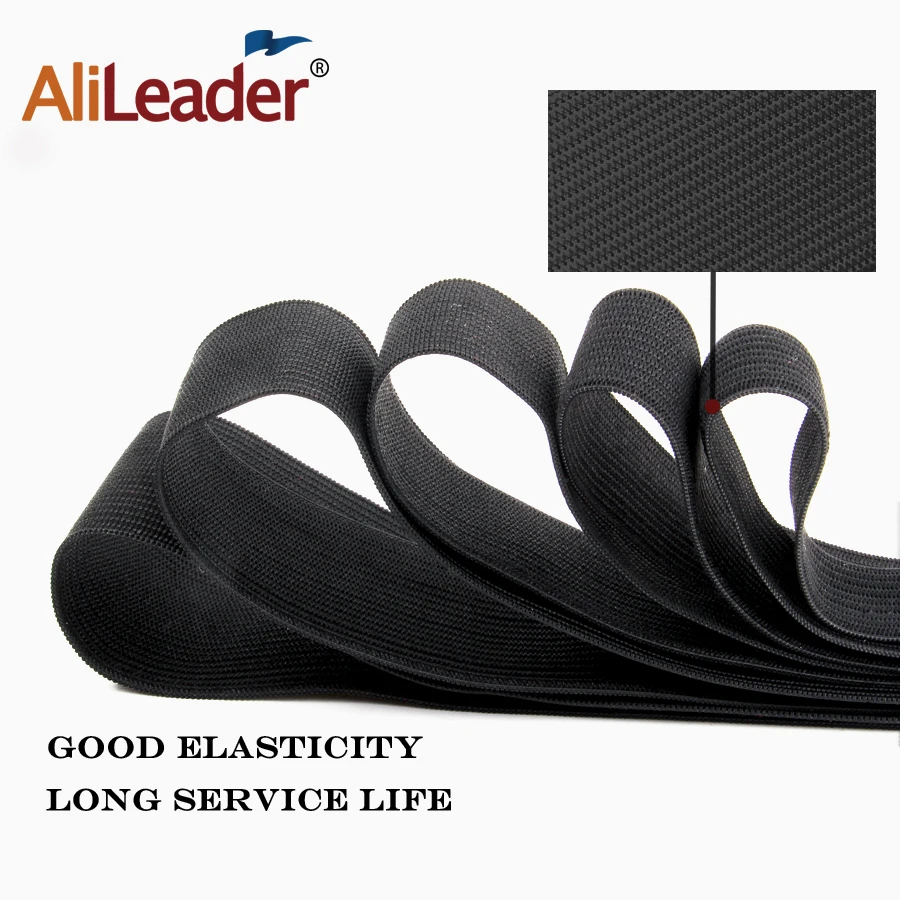 10/20/30/40M Black Elastic Bands For Wig Making Accessories Melting Band For Lace Wig Caps Making Sewing Elastic Band For Wigs