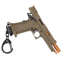Tactical Keychain Plastic 1 4 Mini Pistol Gun Shape Weapon Keyring Gift Detachable With Flashlight Shape