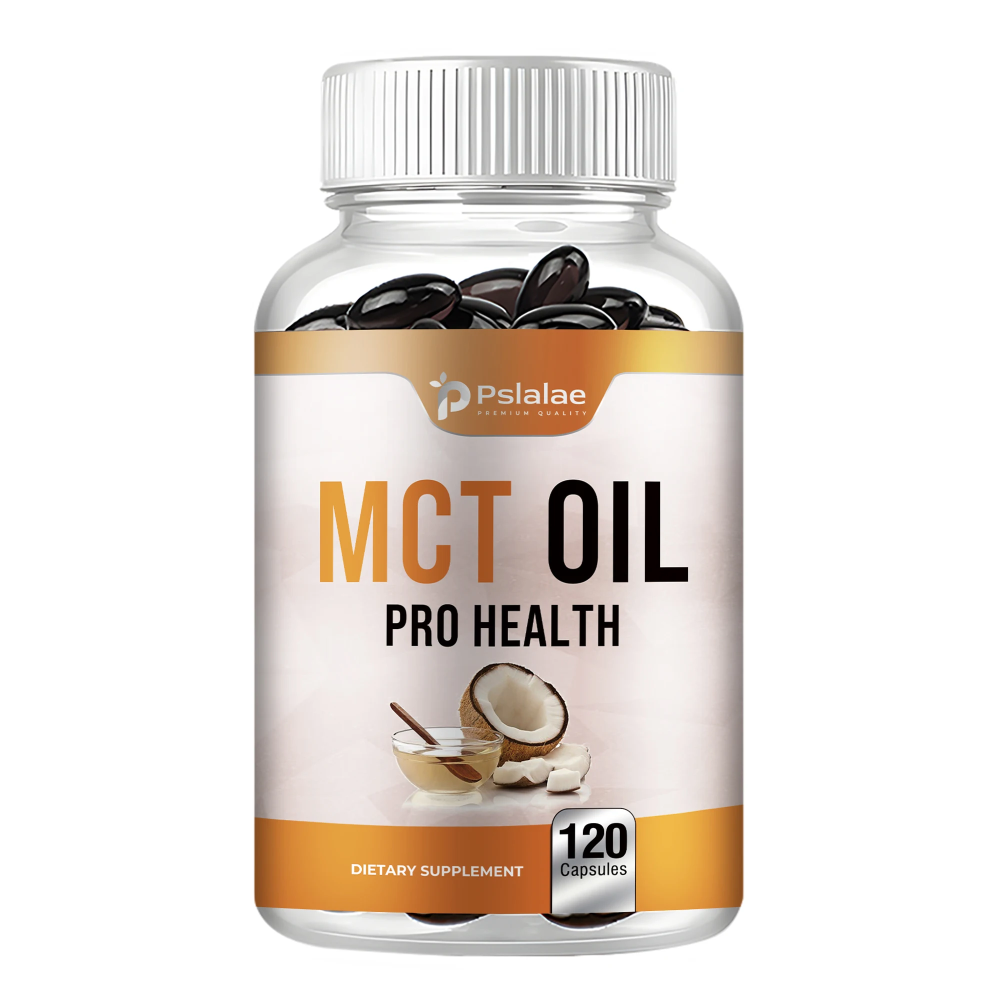 Aceite MCT: ayuda a reducir el exceso de grasa en el abdomen, los brazos y los muslos y promueve la salud digestiva - 120 cápsulas