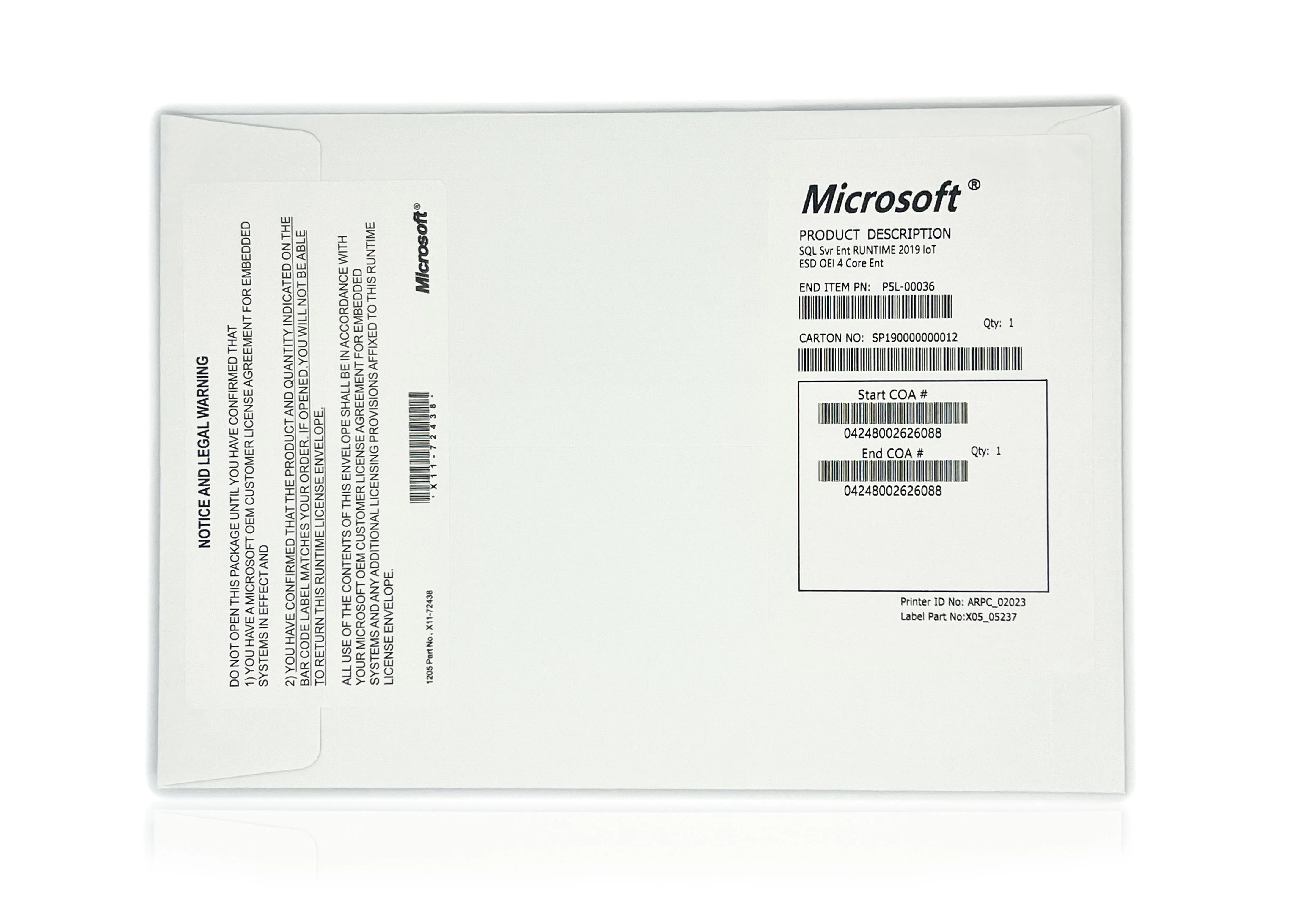 Microsoft SQL Server Enterprise 2019 IoT - 4 Core License with DVD Description Image.This Product Can Be Found With The Tag Names Computer Office, Server enterprise