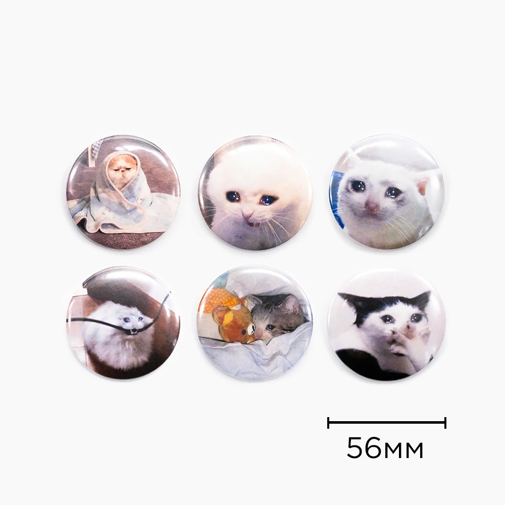 Cats Memes Meme Chonky Black Cat Crazy Screaming Crying Sad Cry Mood Pin  Icon In A Backpack For Man Woman Metal Brooch Fashion Funny Badge Lapel  Necklace Decoration - Pins & Badges 