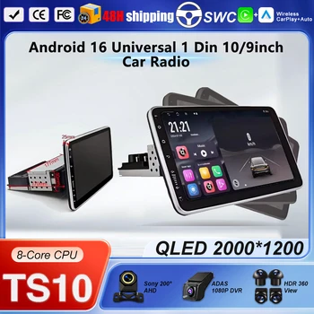 Radio para Auto Android 16 de 10.1 Pulgadas con Rotación Universal, Reproductor Multimedia Carplay, Navegación GPS, Estéreo para Auto, Bluetooth, WIFI 1