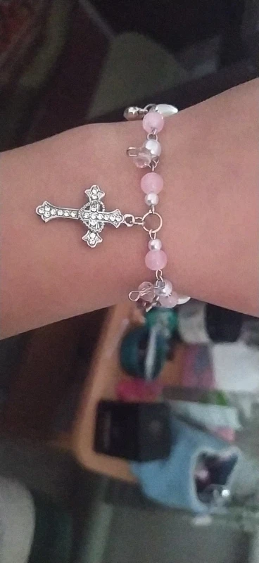 cross and hearts bracelets
