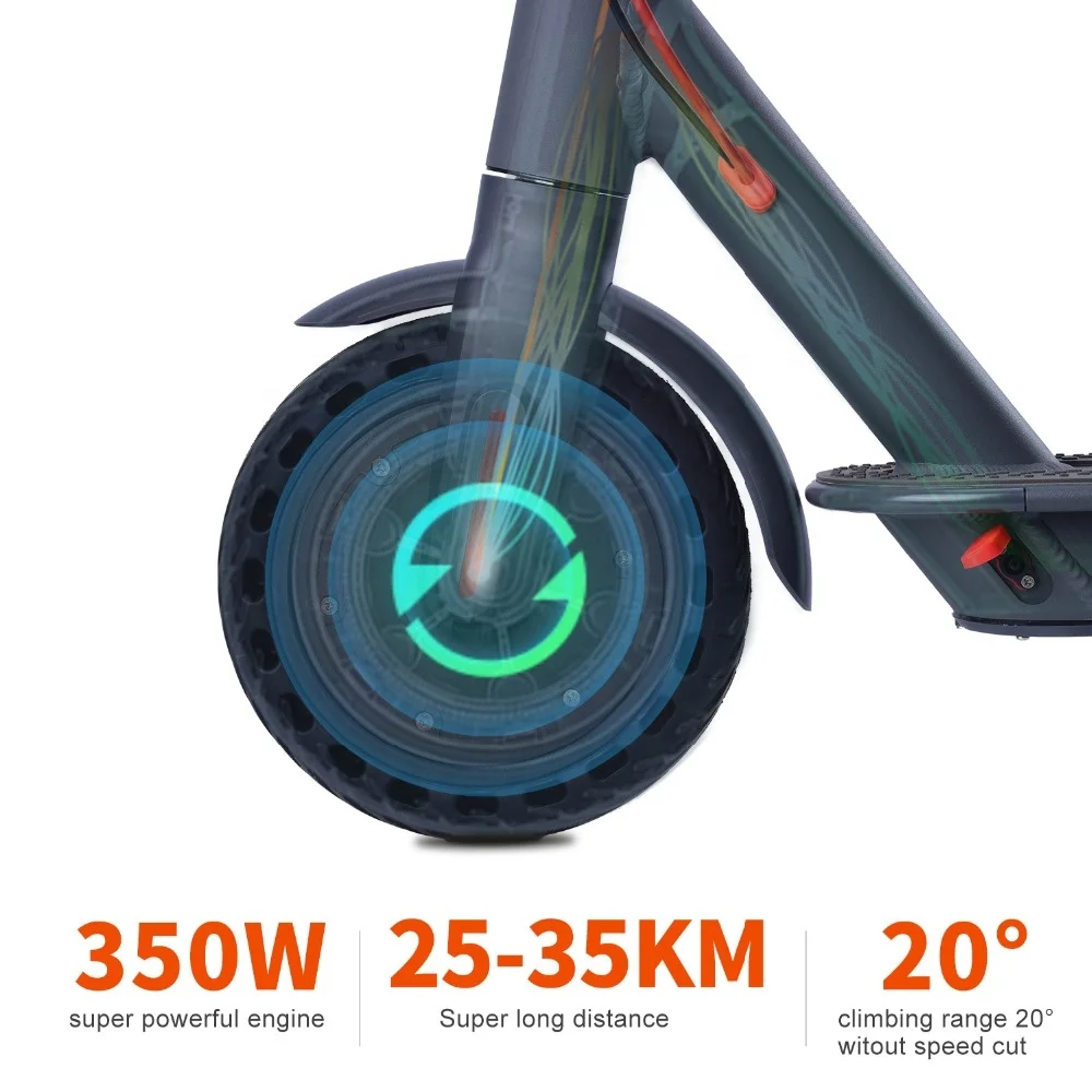 Adult Folding Electric Scooter | Waterproof 36V350W  7.5AH lithium battery Bluetooth APP
