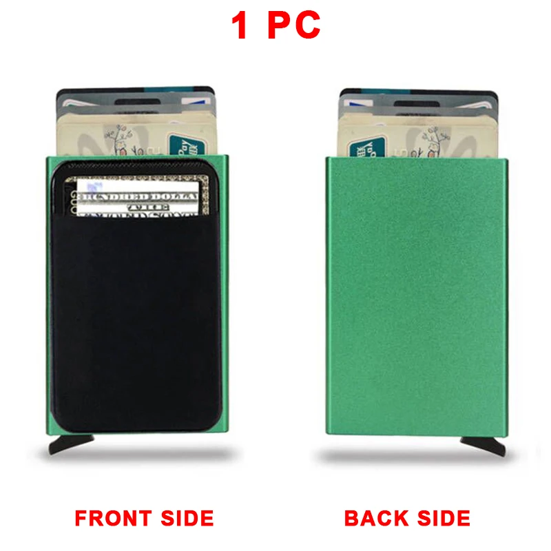RFID Secure Slim Minimalist Wallet - Black Men's Card Holder Wallet