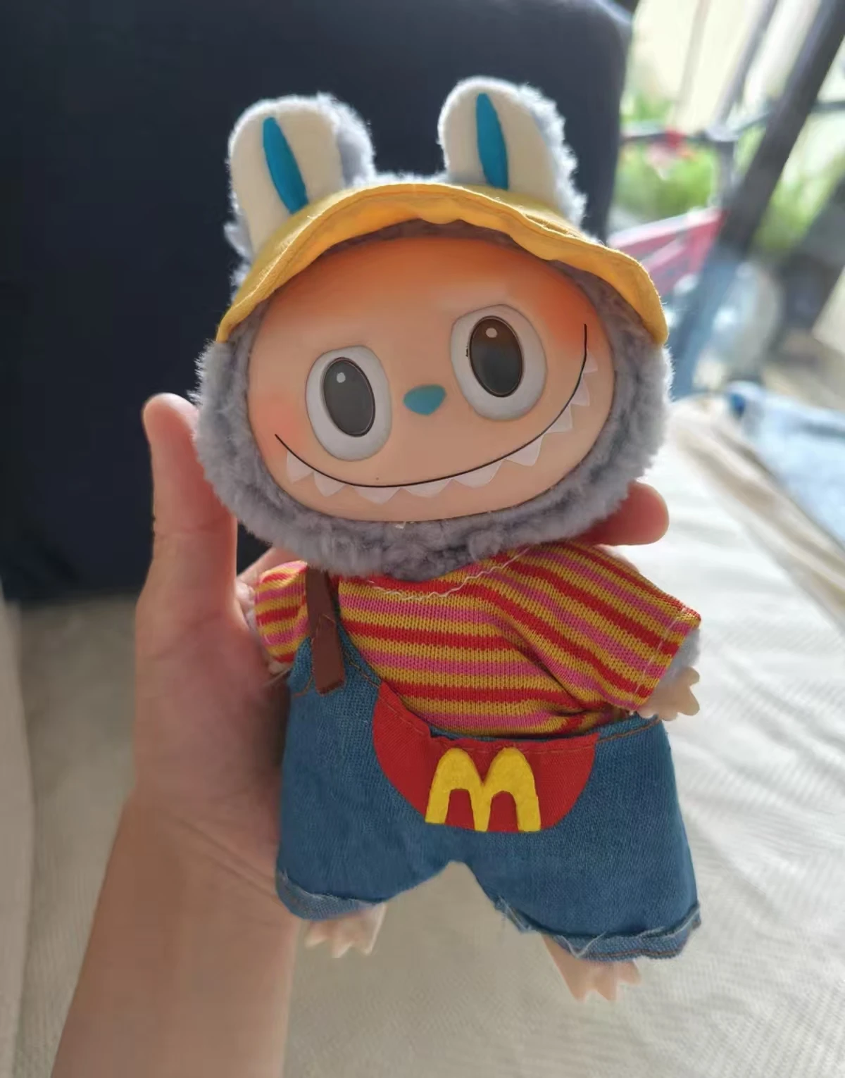 Labubu V1/V2 Doll Clothes: Strap Pants & Skirt Overalls Set with Accessories photo review