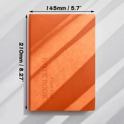 A5 Grid Checkered Paper Notebook - 264 Pages, 80GSM, Perfect for Travel, School, Office, and Meetings (Orange notebook A5)
