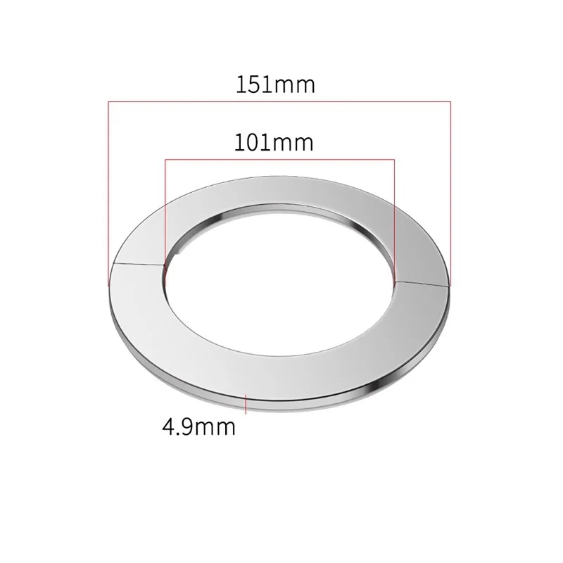 4-teiliges Set Edelstahl Rosetten - Abdeckungen Für Rohre & Wasserhähne (26mm, Selbstklebend)