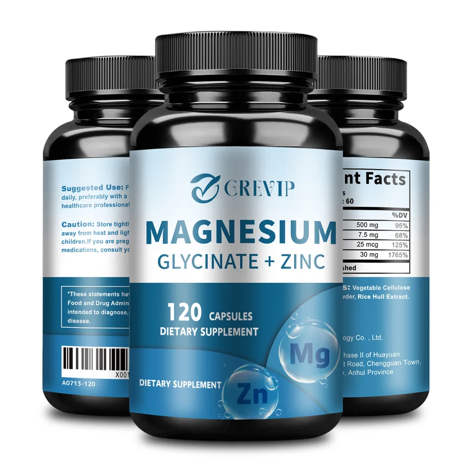 Magnesium Glycinate and Zinc Capsules for Health