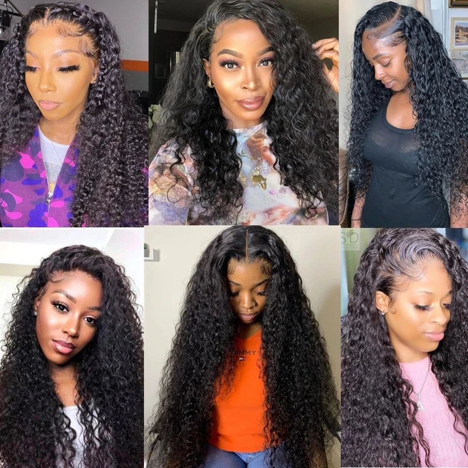 30 32Inch Deep Wave HD Lace Front Wig Transparent 13x4 13x6 Lace Frontal Human Hair Wigs Deep Curly Front Wig Jarin Hair 200% human hair wig