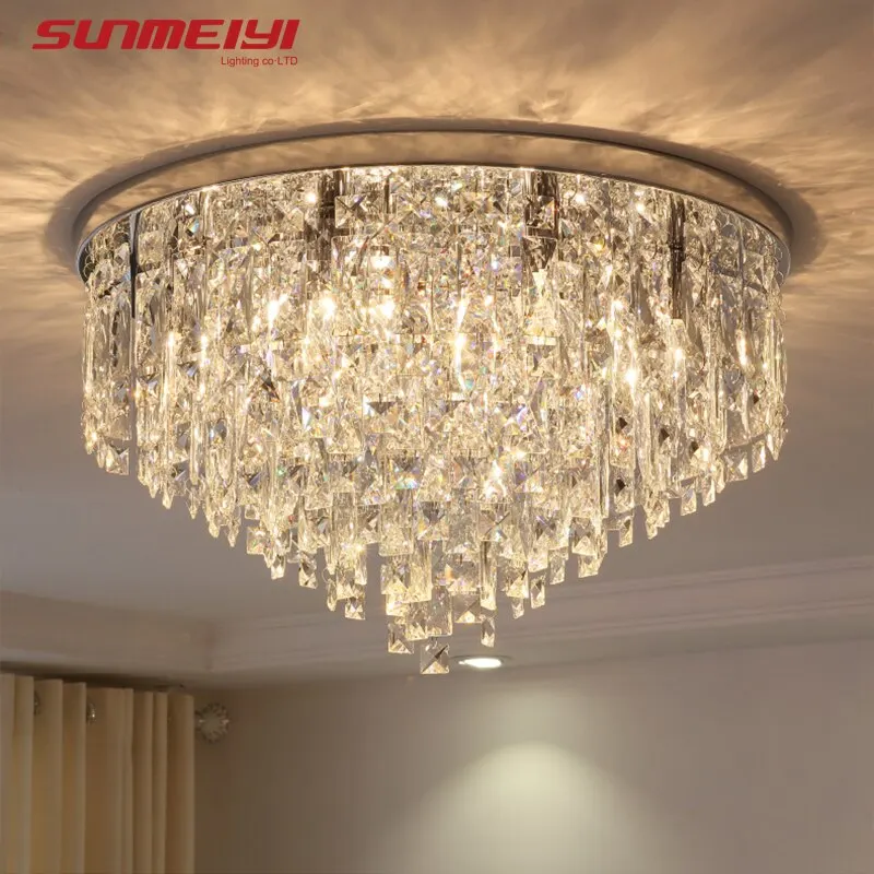 Modern LED Crystal Ceiling Lights For Bedroom Corridor Kitchen Nordic Ceiling Lamp Gold Industrial Living room Light plafonnier images - 6