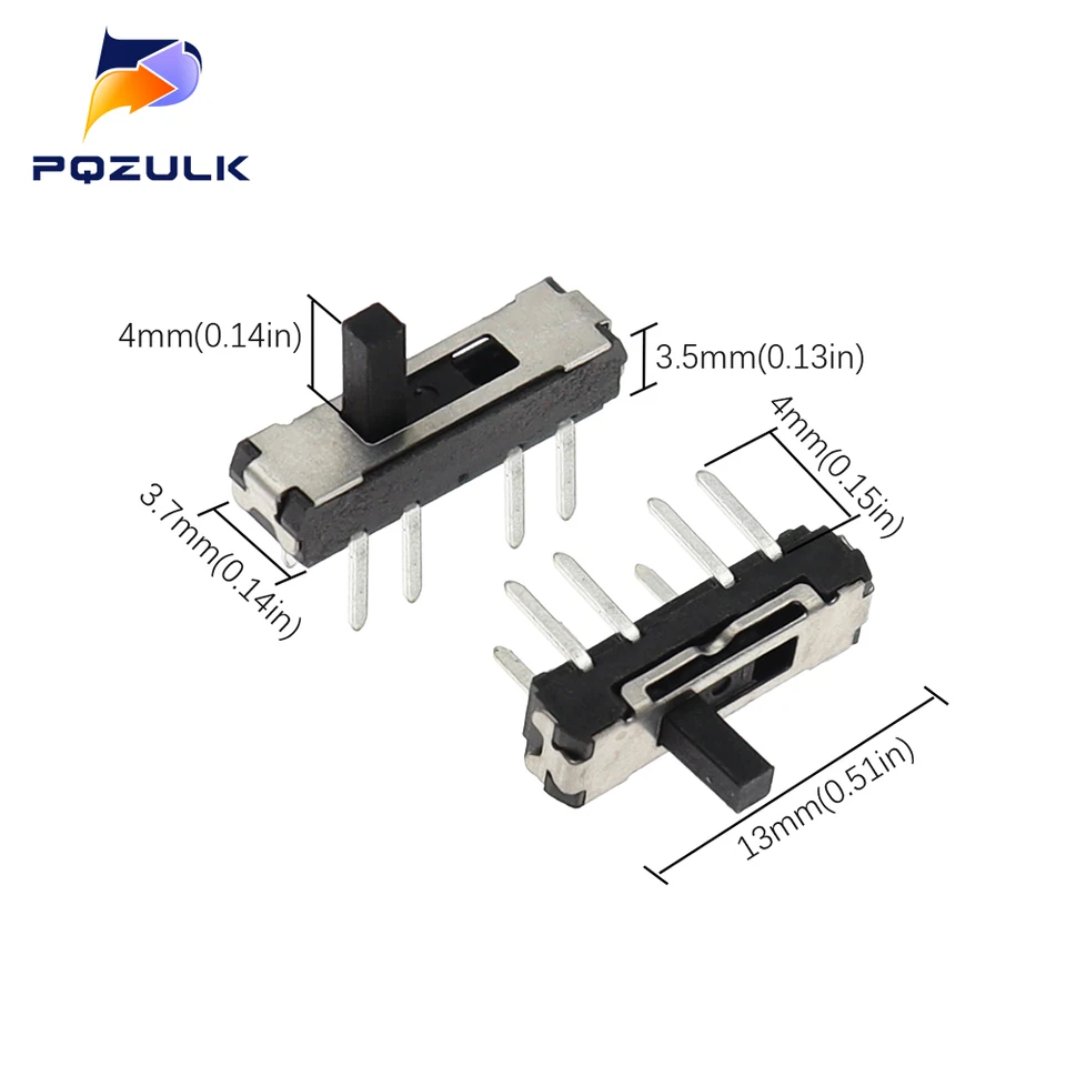 ミニチュアダイレクトスイッチ,20個,mss22d18,2p2t,6ピンハンドル,高2mm,DVDスイッチ用 - AliExpress MSS22D18 スライドスイッチ 2P2T 6ピン ハンドル高 2MM 100個