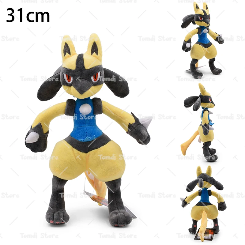 Pokemon Plush 5 Pcs/ Lot Lucario Shiny Lucario Mega Lucario