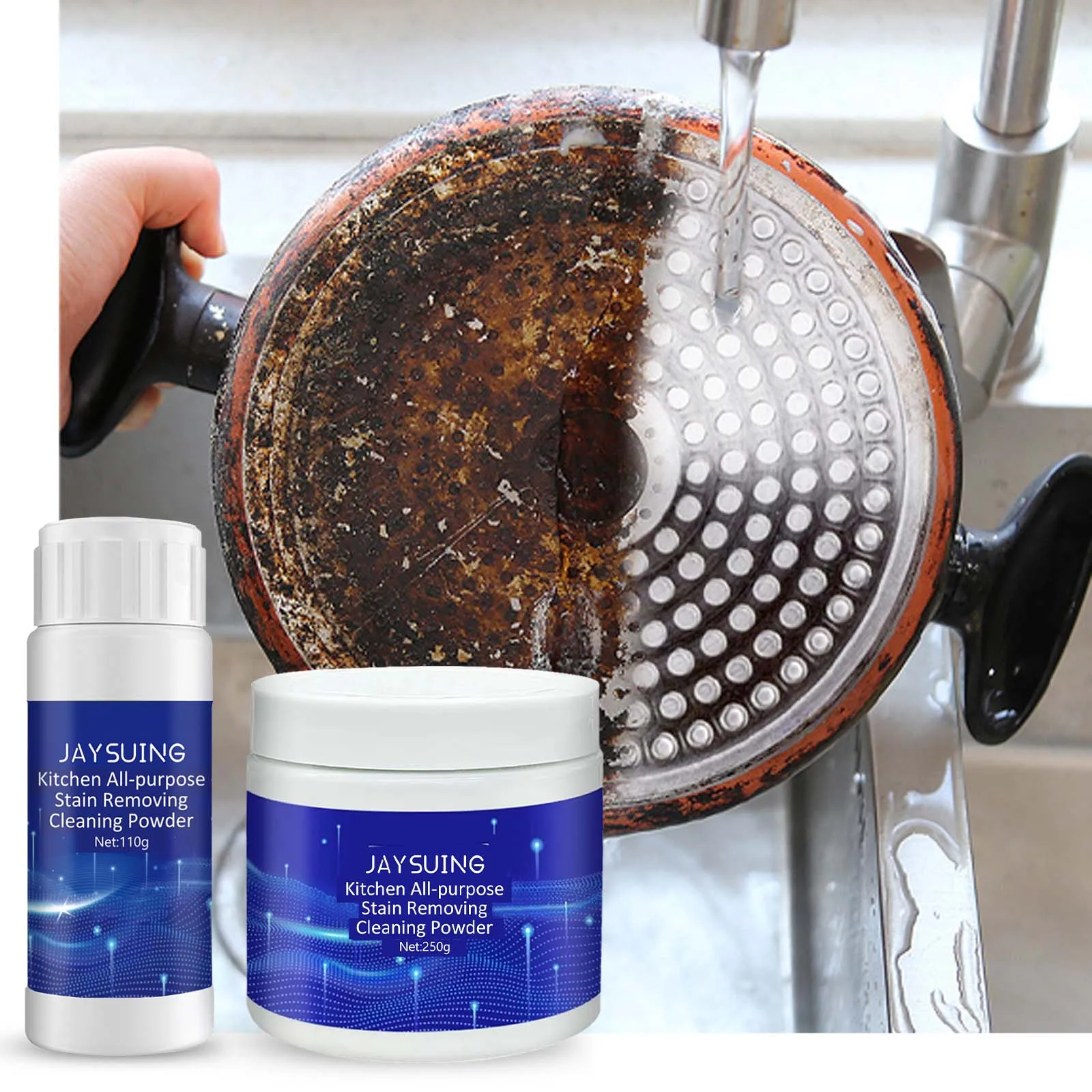Household Kitchen All-purpose Stain Removing Cleaning Powder Rust Removal Oil Stain Utensils Rust Dirt Baking Soda Cleaner
