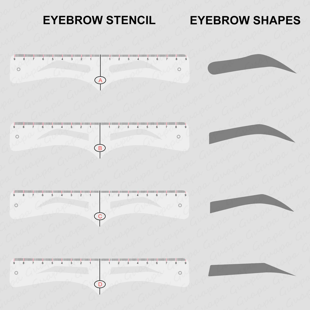 150 Stück Augenbrauen-Messlineal Transparent – Selbstklebende Schablonen Für Symmetrische Brauen & Microblading