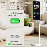 Téléviseur intelligent portable de 32 pouces, écran tactile 60 Hz 1080p, batterie de 15 000 mAh, téléviseur Android à roulettes et réglable en hauteur, caméra 13 MP, 6 Go + 128 Go 3