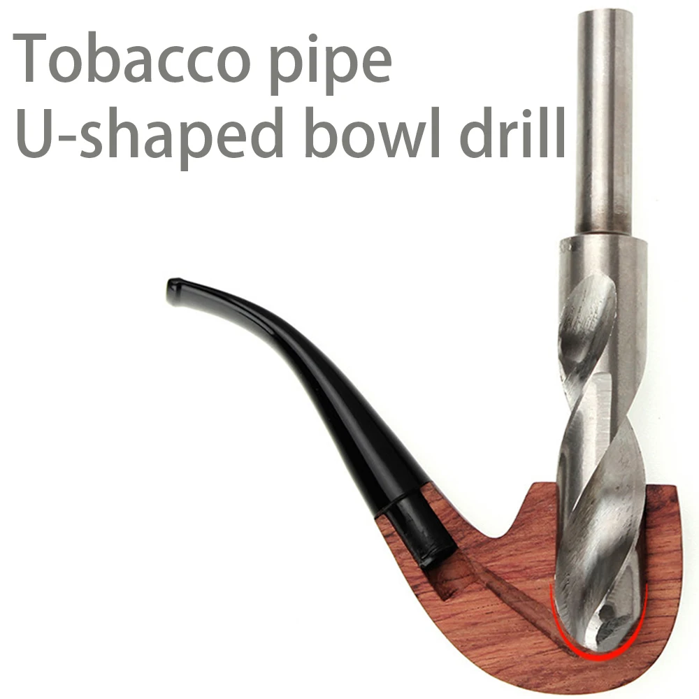 Tobacco Pipe MUXIANG Tobacco pipe U-shaped bowl drill: 15mm 16mm 17mm 18mm 19mm 20mm 21mm 22mm 23mm, suitable for 13mm drill bit fixture