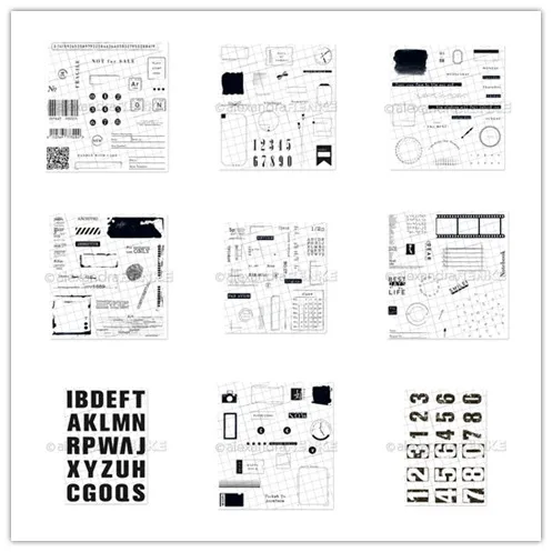 Clear Stamp News CLEAR STAMP bckground DIY Scrapbook Card album paper craft silicon rubber roller transparent stamps 495
