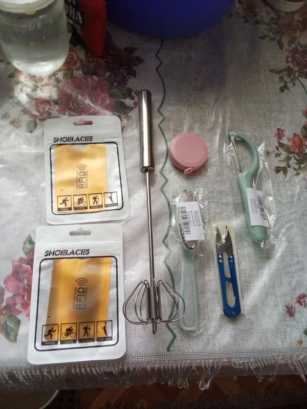 Stainless Steel Rotary Whisk Semi-Automatic Mixer Manual Whisk Household Cream Eggs Baking Gadgets photo review