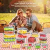 40-Piece Food Storage Containers with Lids, Airtight and Leakproof, Stackable, Microwave Safe, Ideal for Meal Prep, Organization 6