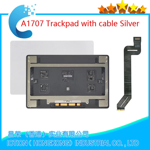 Original A1707 Trackpad for Macbook Pro Retina 15.4'' A1707 Trackpad Touchpad with Cable Year Silver Color